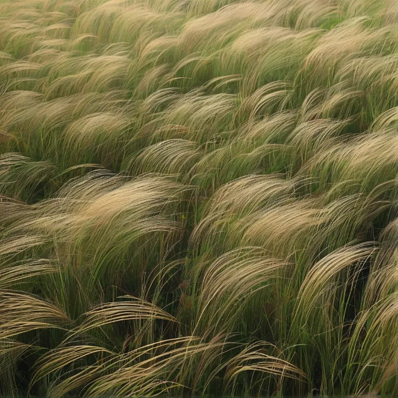 Windblown Grass Waves