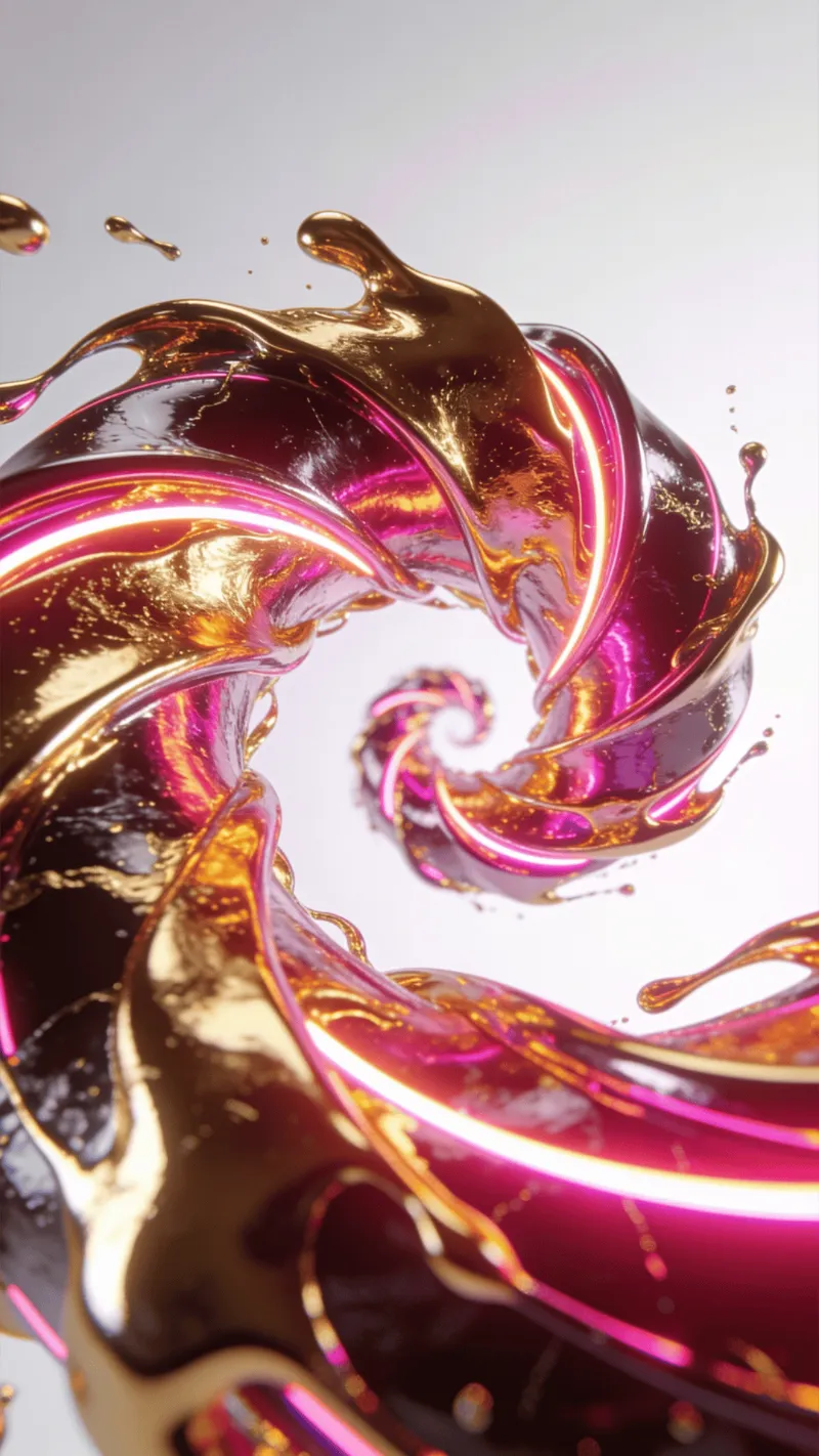 Neon, Liquid Gold Spiral