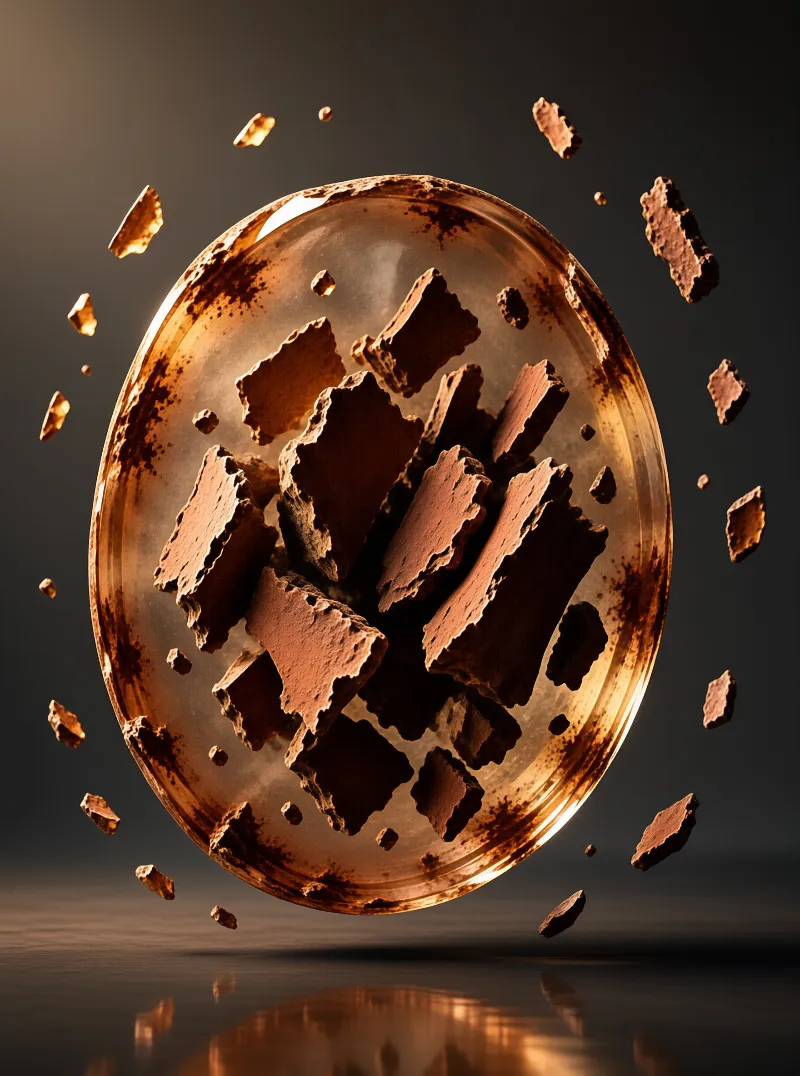 Amber Disc — Suspended Fragment Study