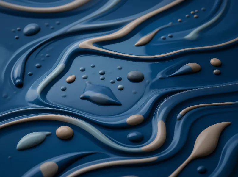 Abstract Blue Fluid Swirl