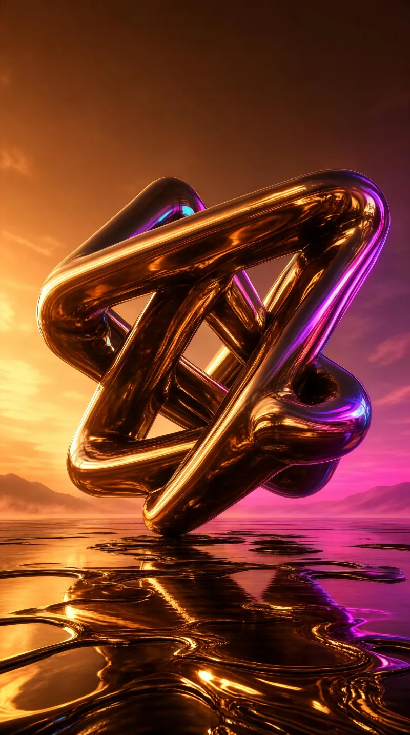 Abstract Metallic Knot