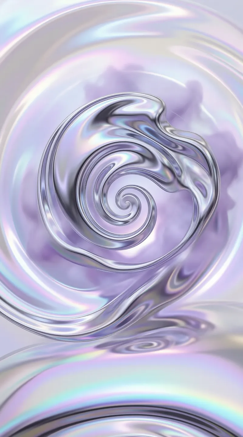 Iridescent Liquid Spiral