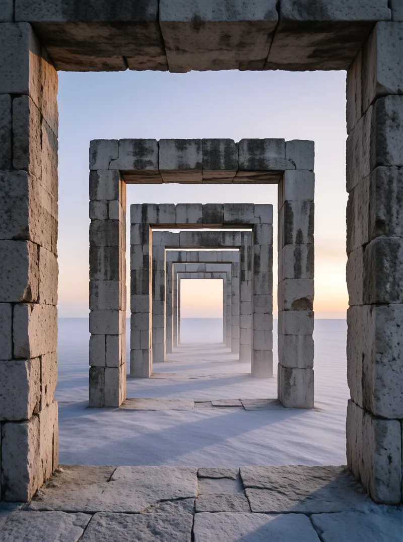 Stone Archway Corridor
