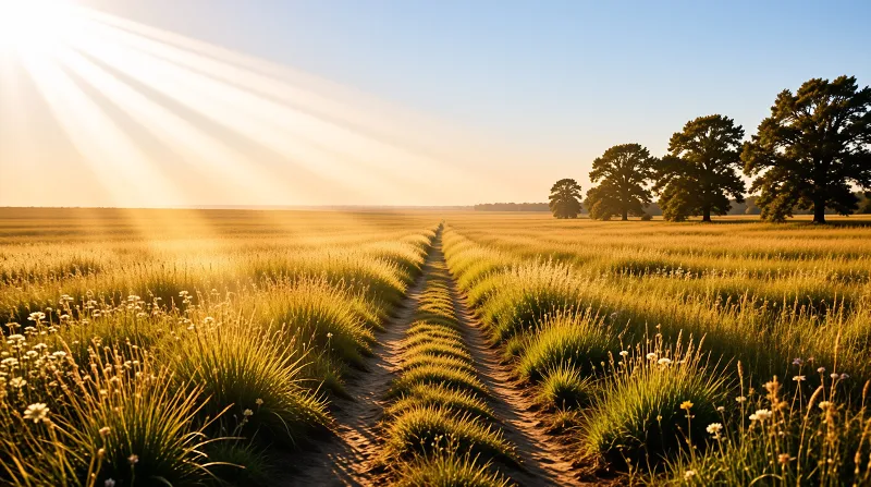 Golden Path Through Field