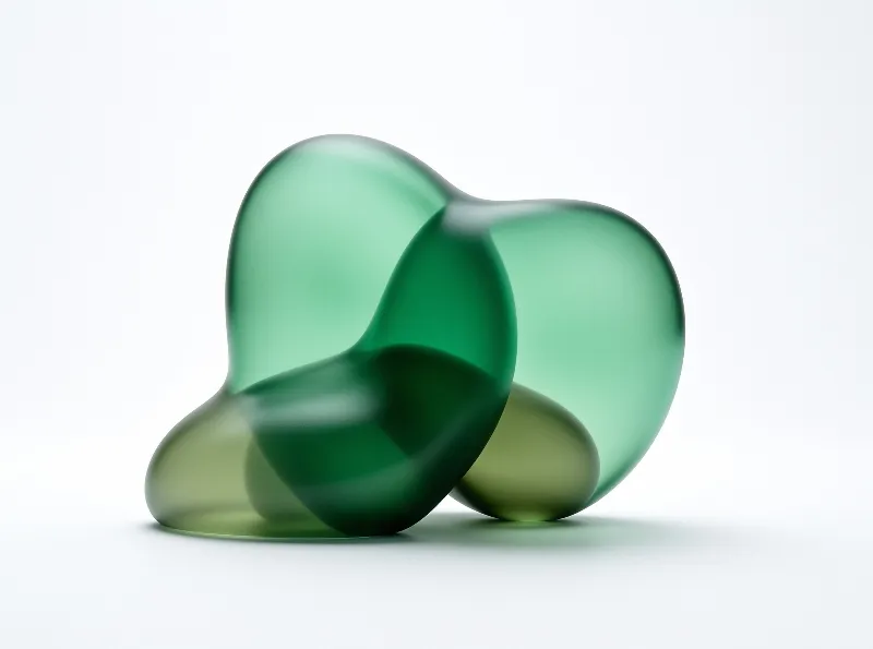 Green Abstract Glass Blobs