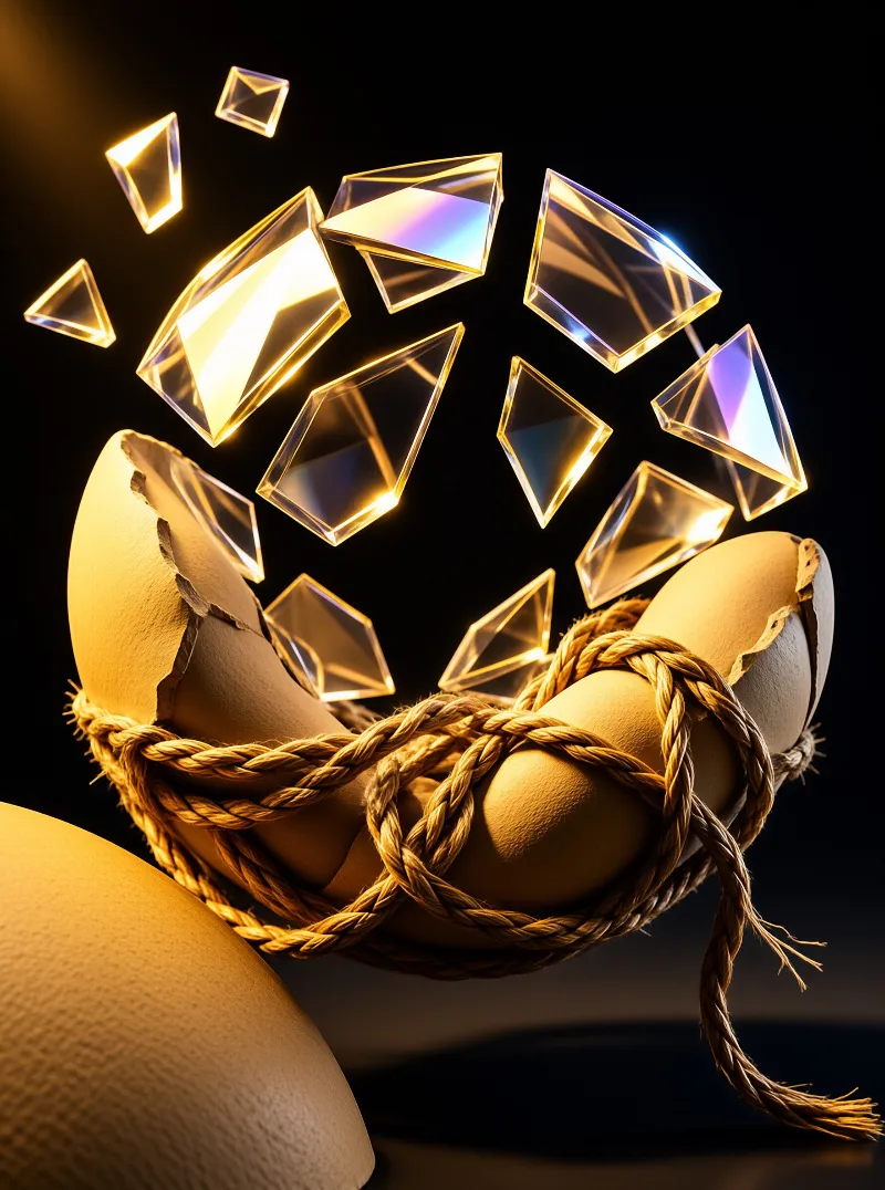 Golden Eggs Releasing Light