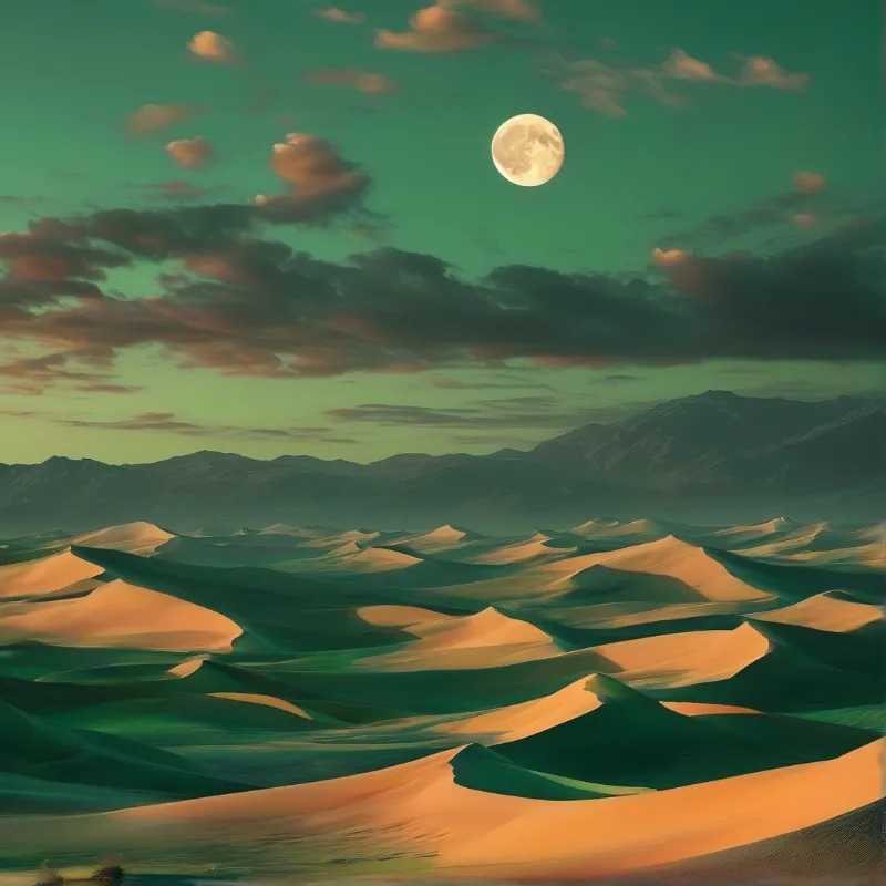 Desert Moonlit Night