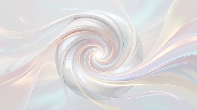 Iridescent Pearl Swirl Abstract