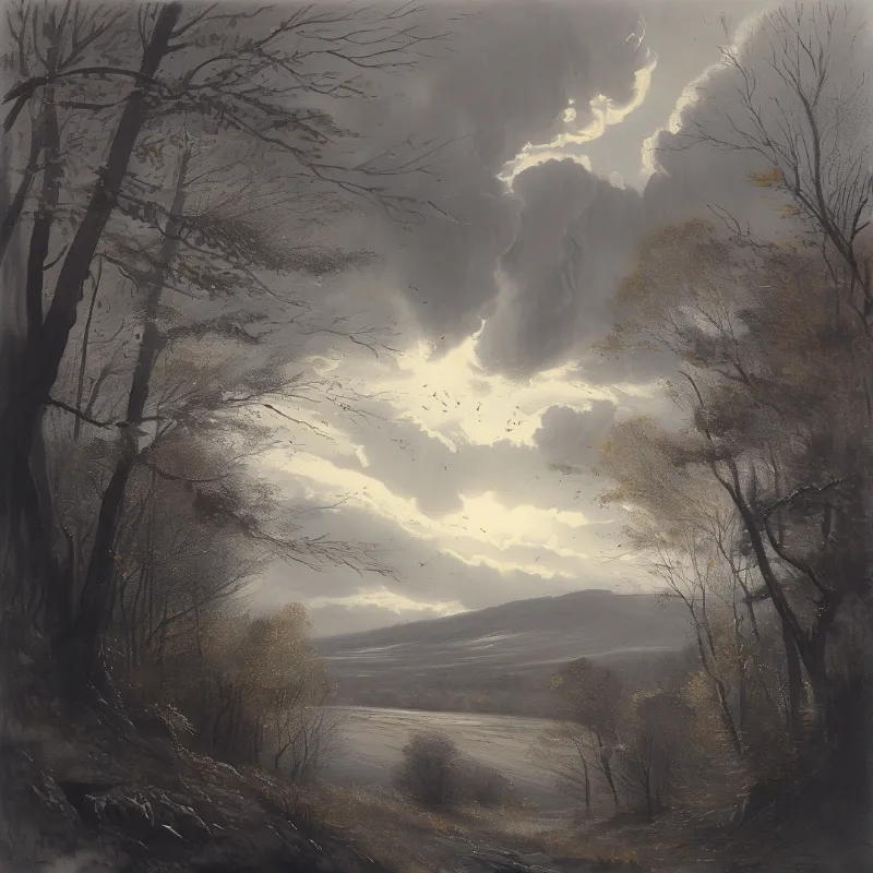 Gloomy Valley Landscape