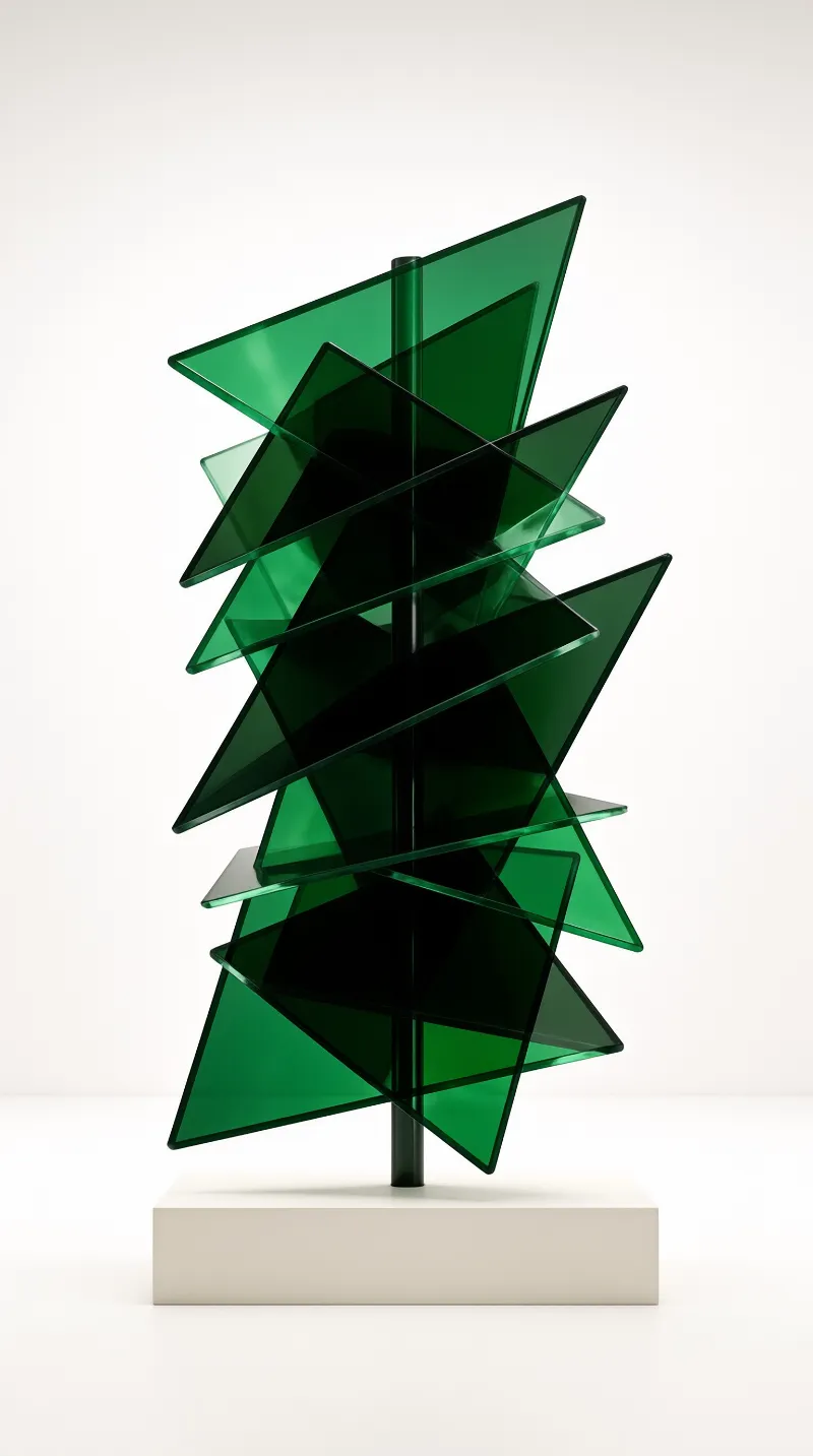 Geometric Glass Sculpture