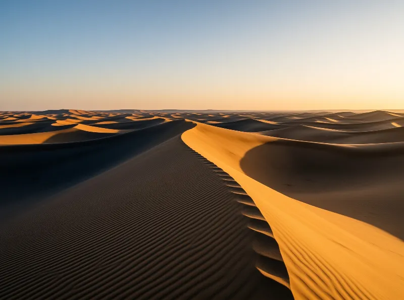 Golden Desert Dunes