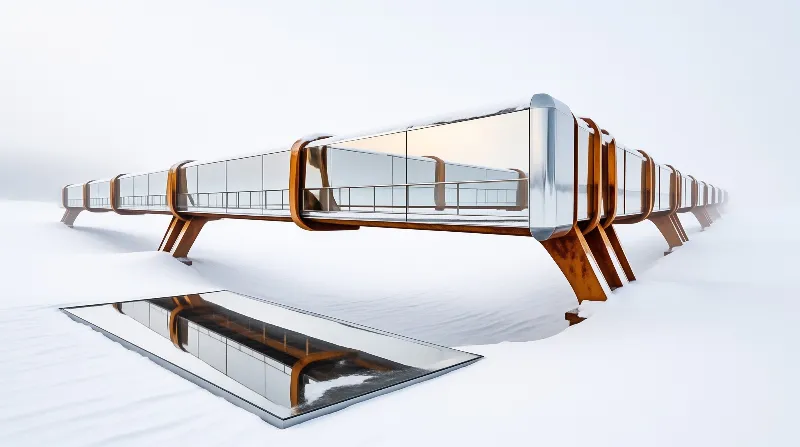 Futuristic Glass Walkway
