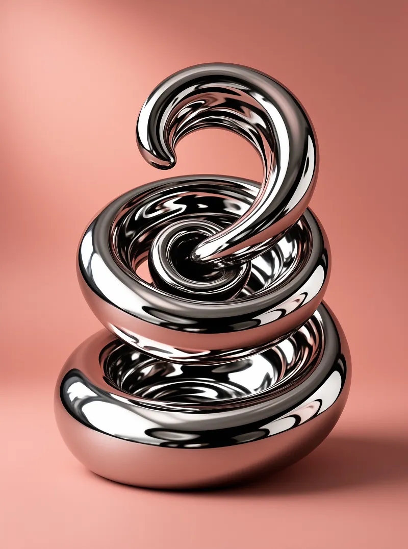 Abstract Metallic Spiral