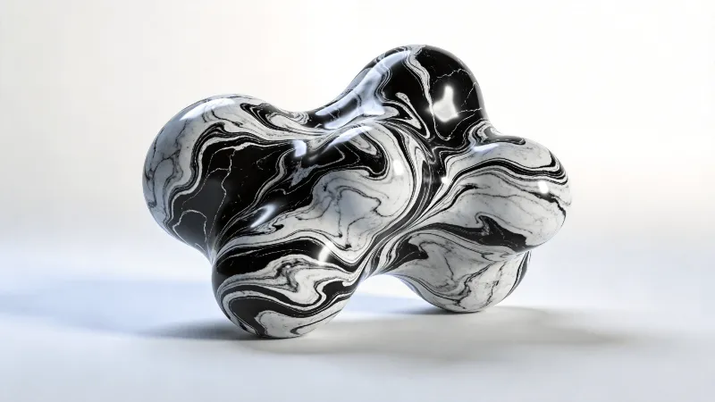 Bold, Marble Fluid Blob
