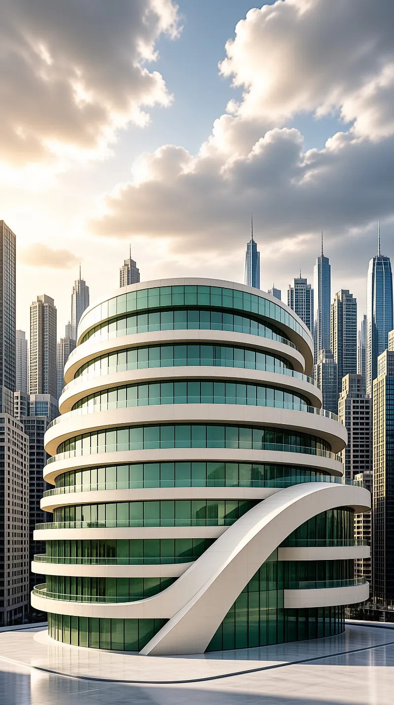 Futuristic Glass Building