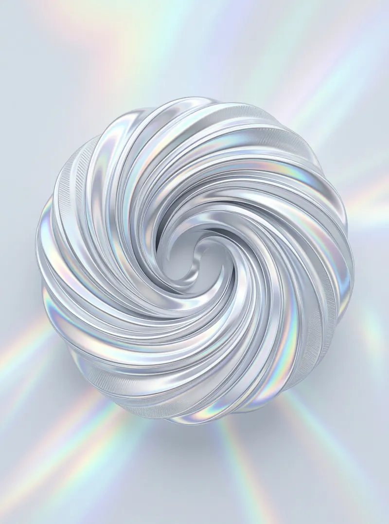 Iridescent Metal Spiral