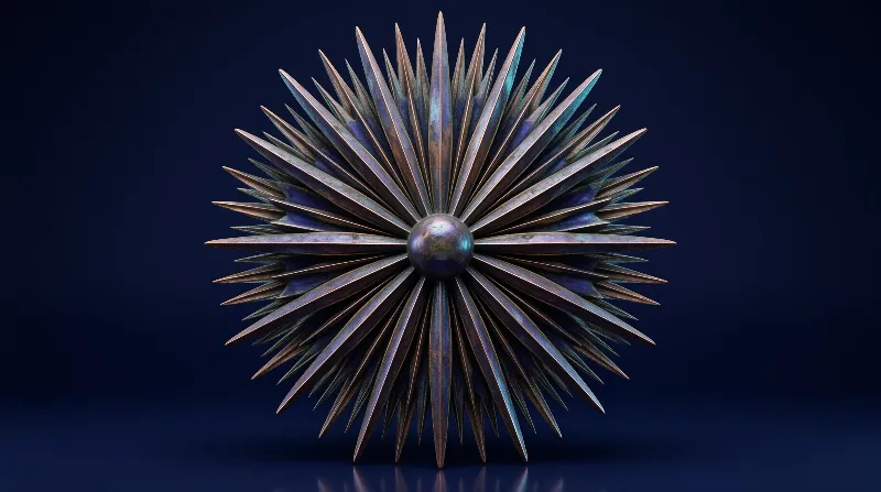 Metallic Spike Sphere