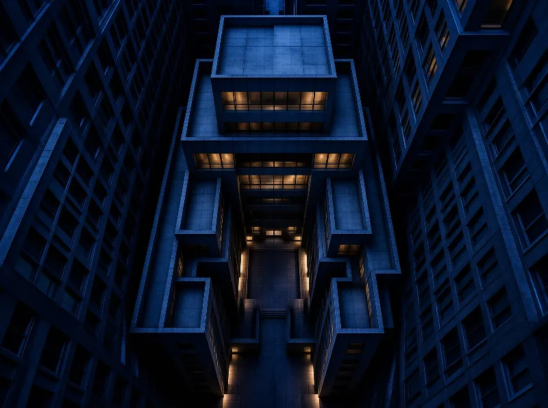 Futuristic Blue Tower