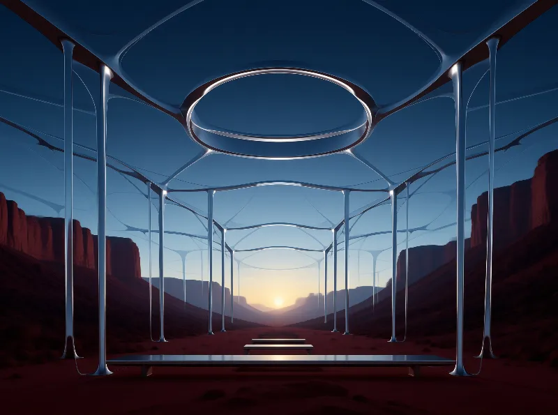 Futuristic Desert Pavilion