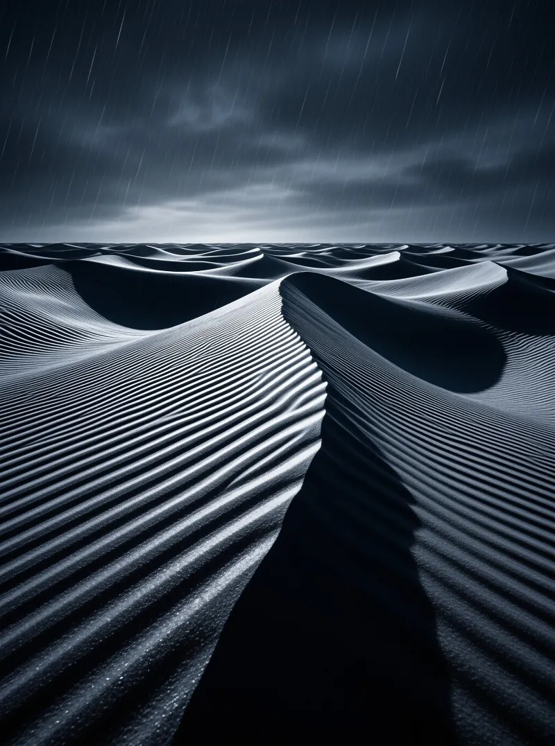 Dark Stormy Sand Dunes