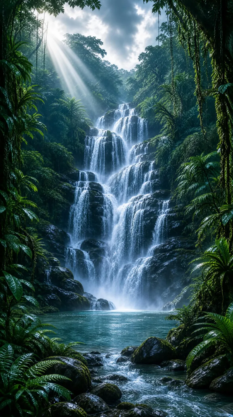 Mystical Jungle Waterfall