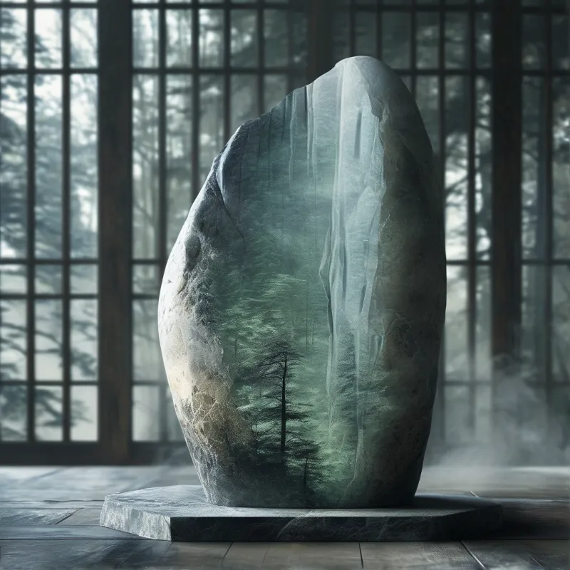 Stone With Embedded Landscape