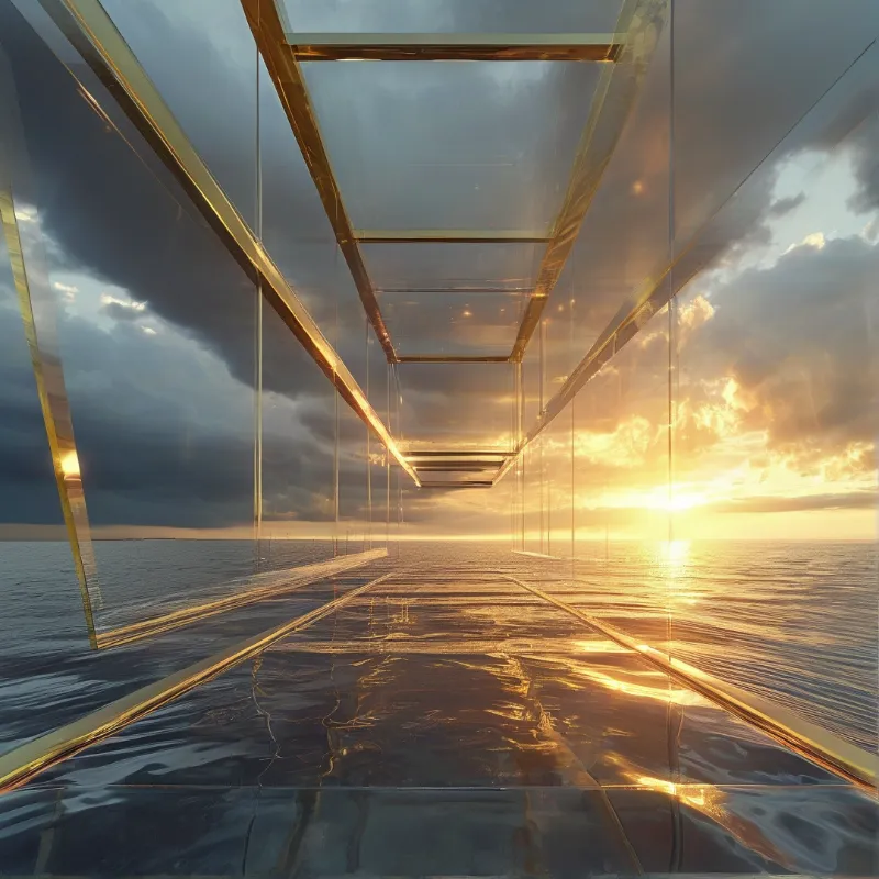 Surreal Glass Corridor