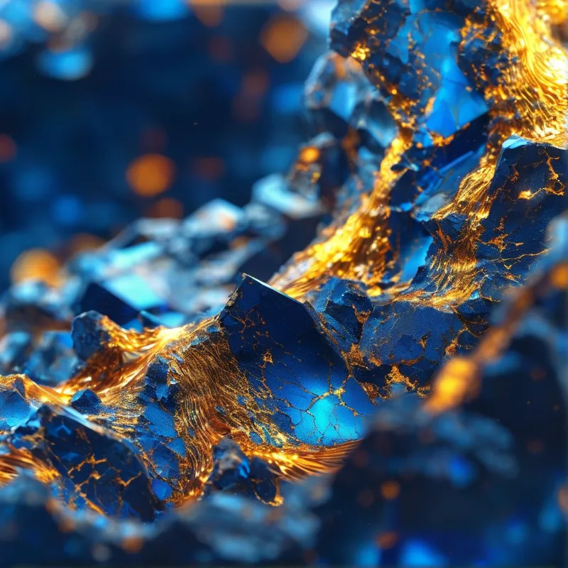 Blue Gold Mineral Texture
