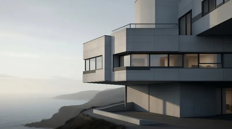 Cliffside Concrete House