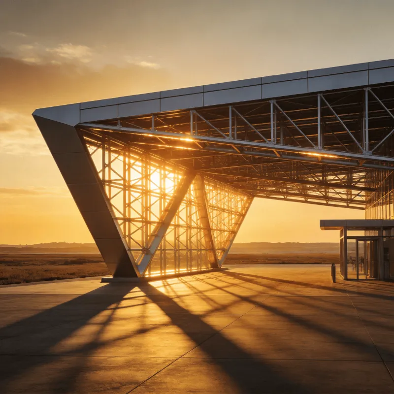 Terminal in Golden Sunset