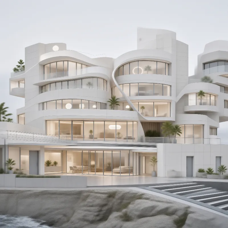 Modern White Villa by the Sea