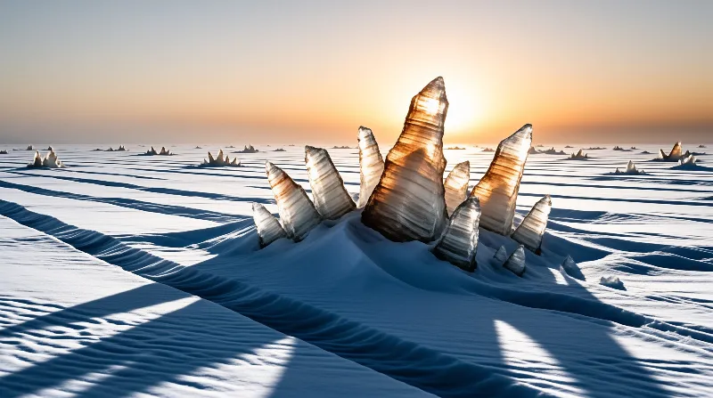 Frozen Crystal Landscape
