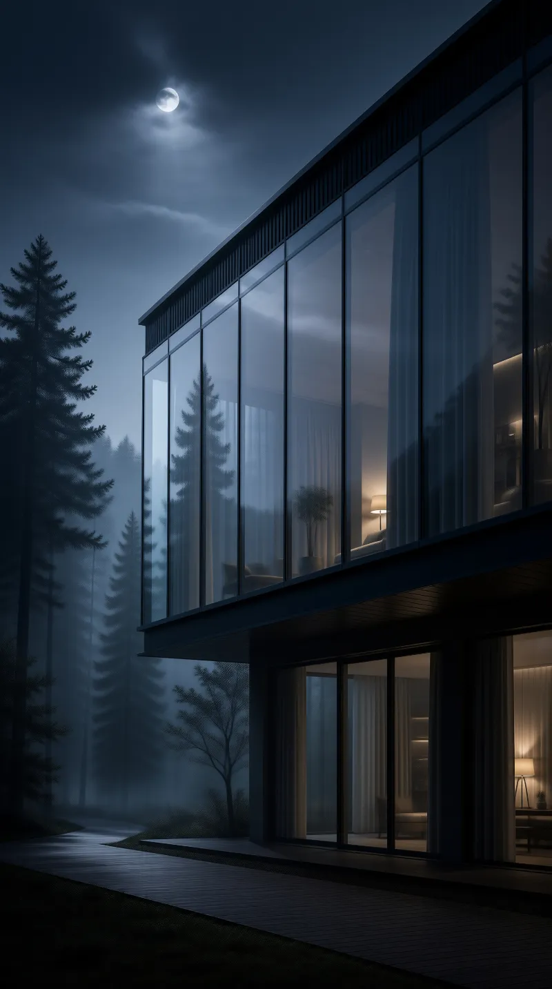 Moonlit Modern Forest Villa