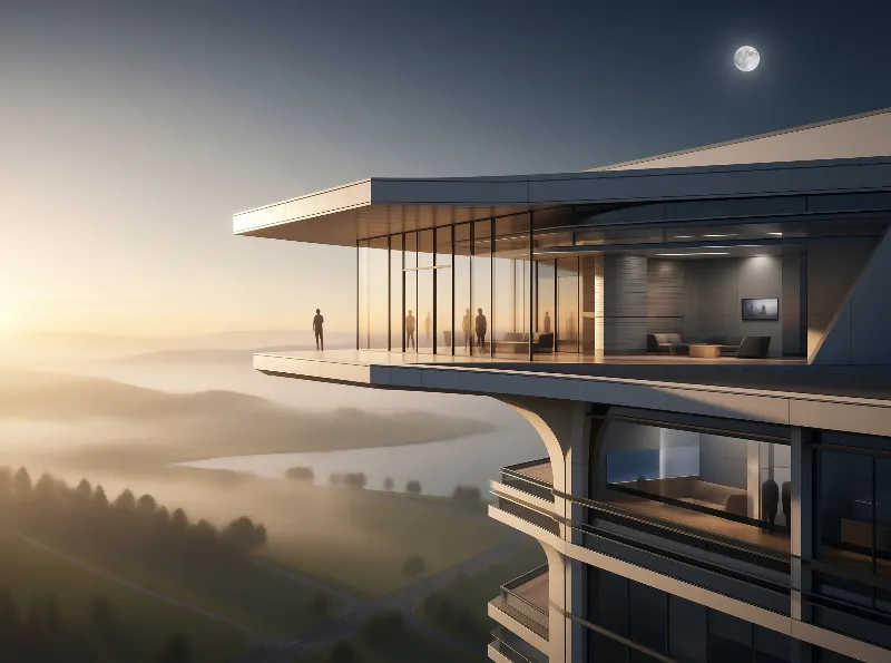 Modern Cantilevered Residence