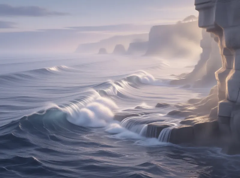 Misty Ethereal Seascape