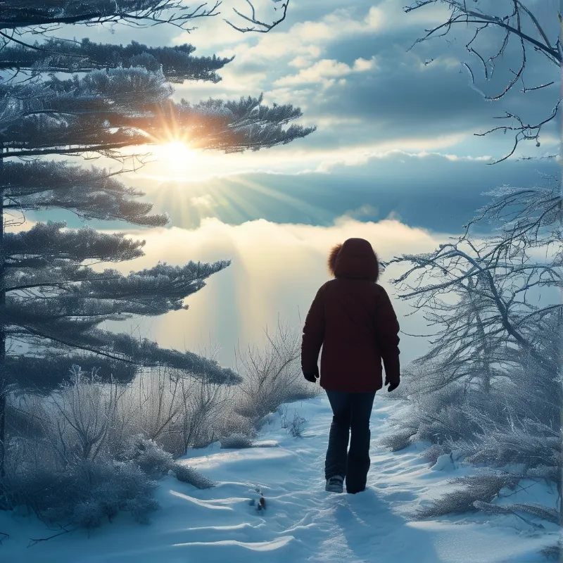 Walking Towards the Sun
