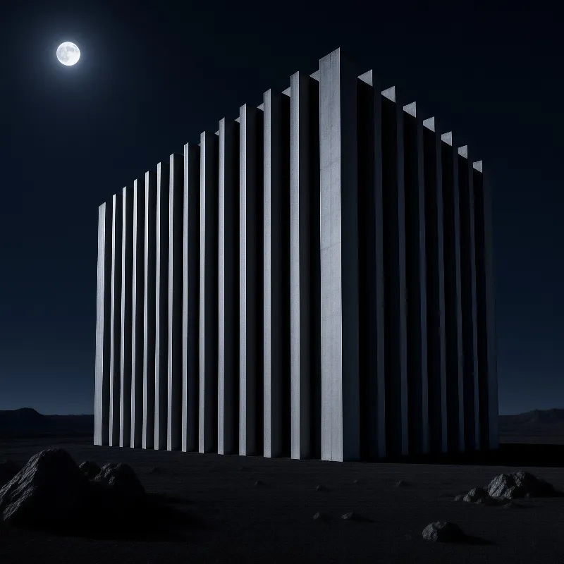 Moonlit Vertical Monument