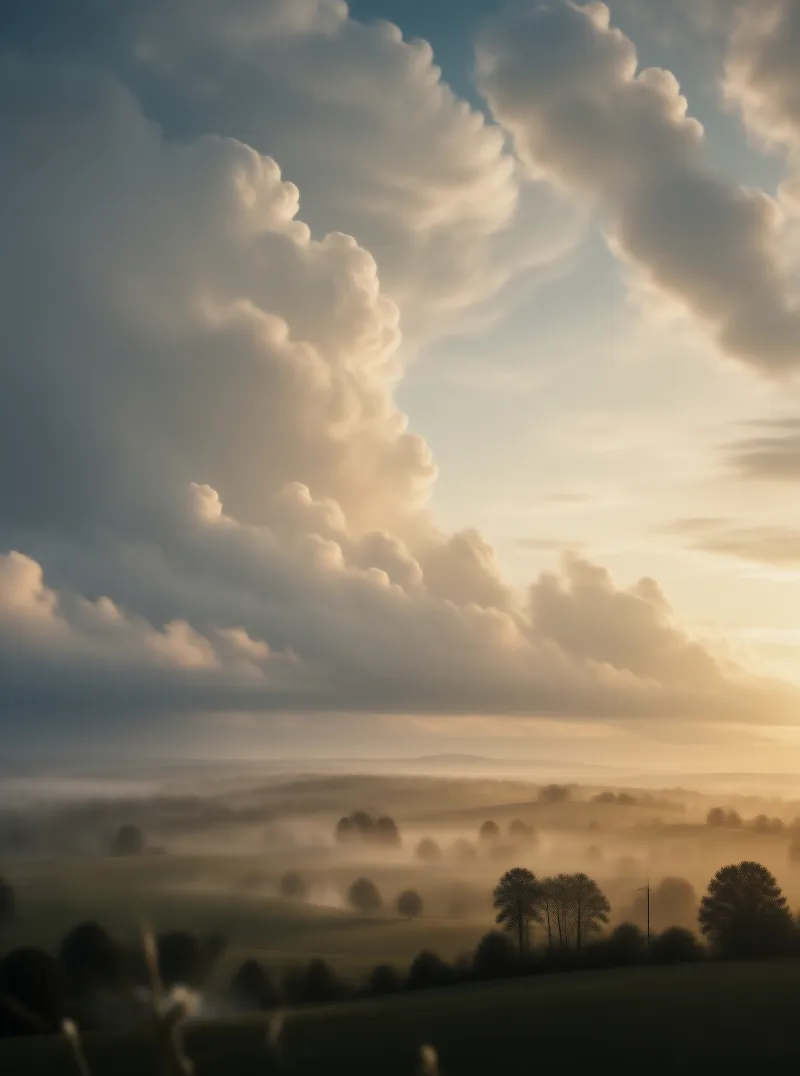 Misty Hills at Golden Hour