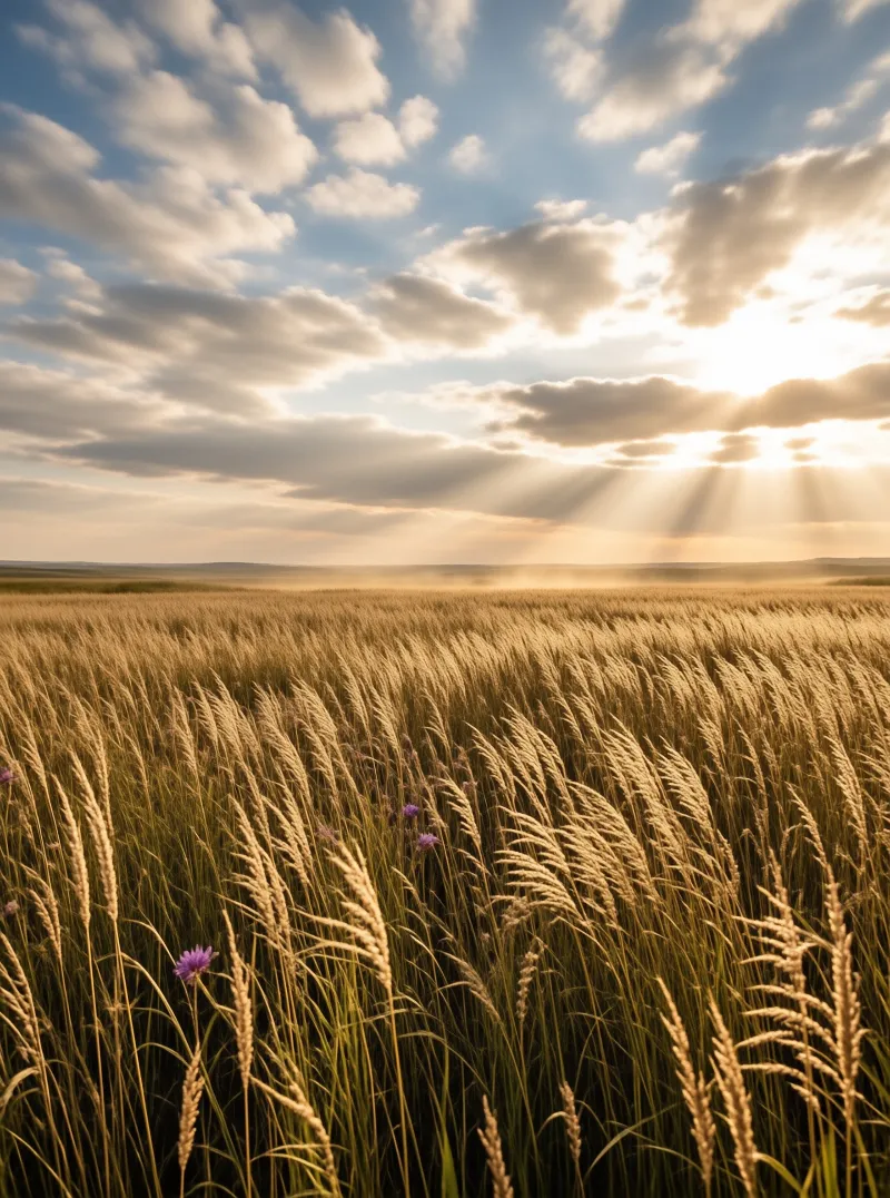 Golden Wheat Field at Sunset