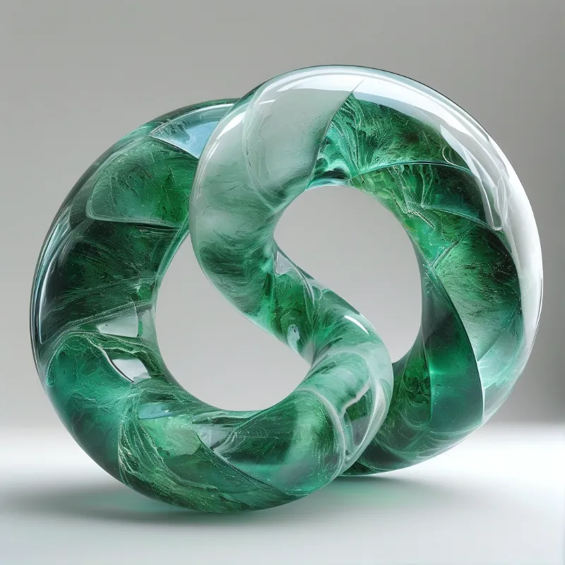 Green Glass Sculpture