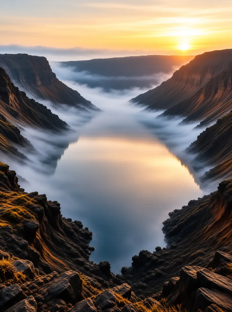 Sunrise Over Cloudy Canyon