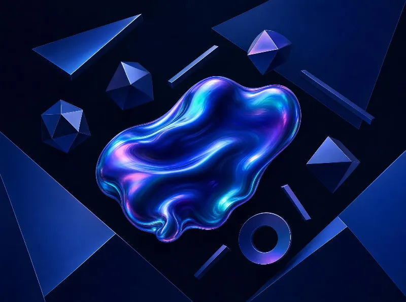 Abstract Geometric 3D Render