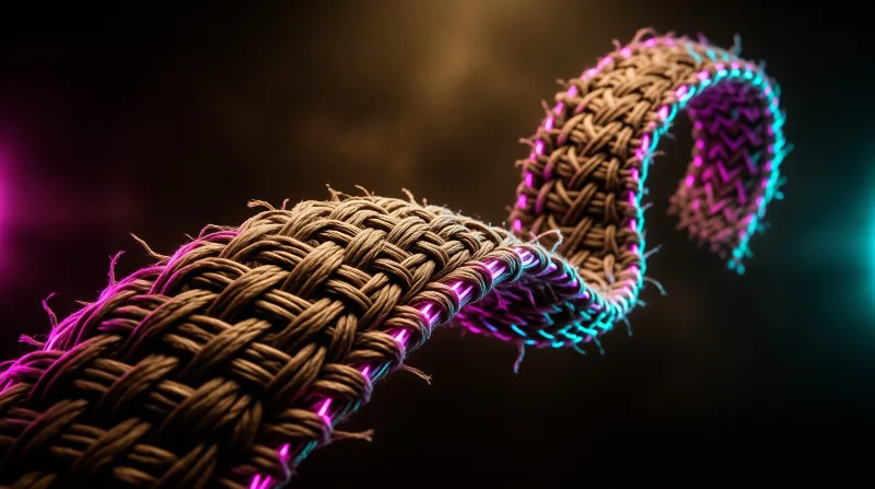 Neon Glowing Braided Rope