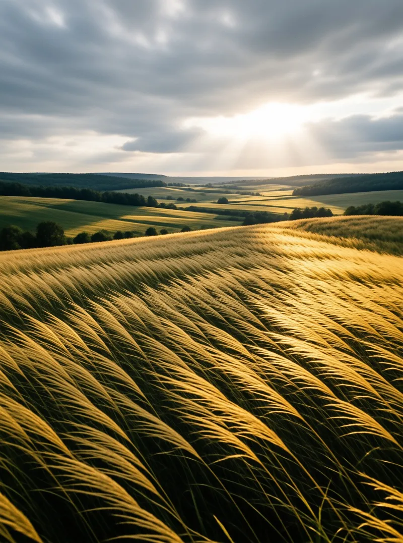 Golden Wheat Field at Sunset