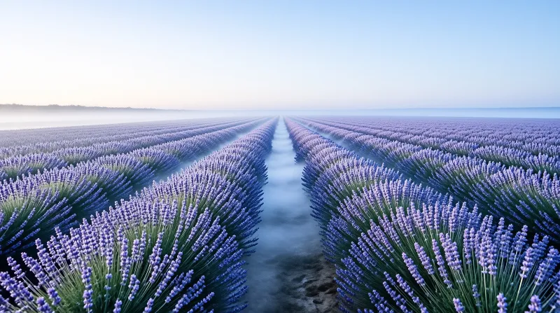Lavender Field at Dawn