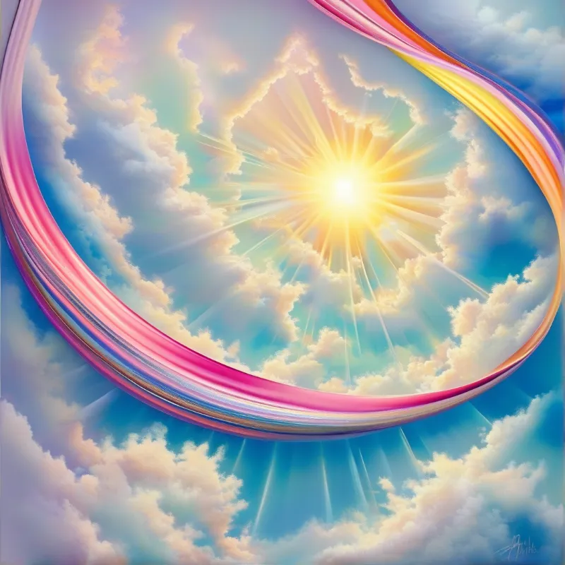 Rainbow Heart Sky