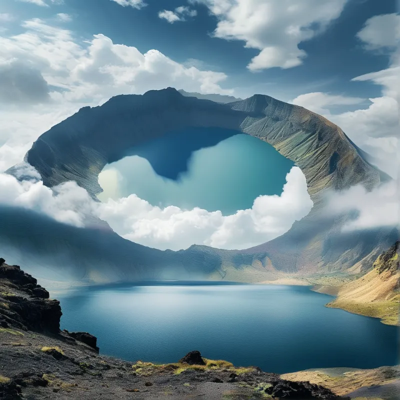Surreal Floating Crater