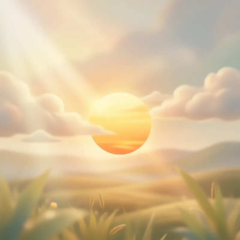 Sunrise over Misty Hills