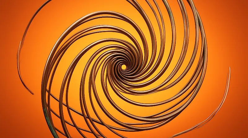 Abstract Copper Spiral