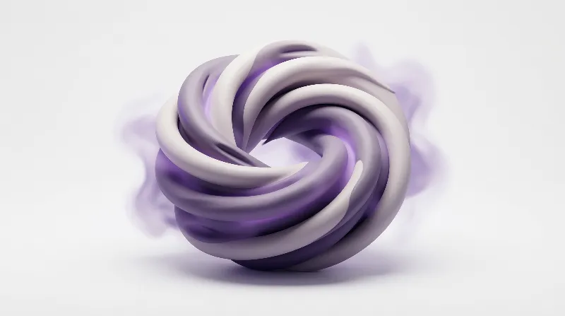 Abstract Purple Swirl Shape